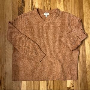 Market & Spruce Sweater - Aspen Cropped Blouson Sleeve - 1x - Burnt Orange